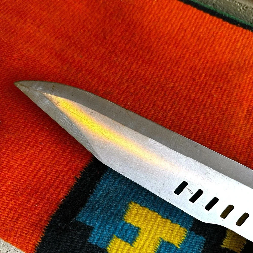 Vintage Maxam Stainless Steel Fighting Dagger Knife Stag Horn Handle